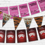 Promotional Indoor Bunting on 2.5m Lengths. A6 Size