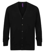 Henbury Lightweight Cotton Acrylic V Neck Cardigan