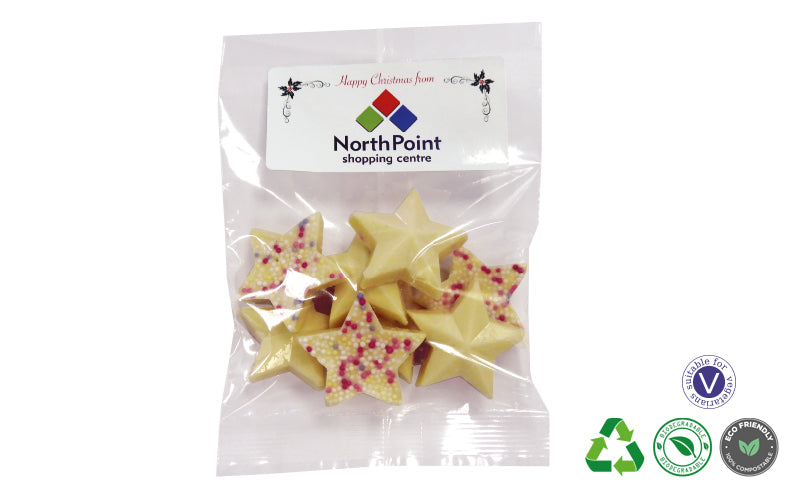 50g Bag of White Chocolate Stars