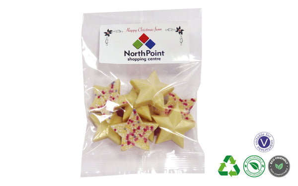 50g Bag of White Chocolate Stars