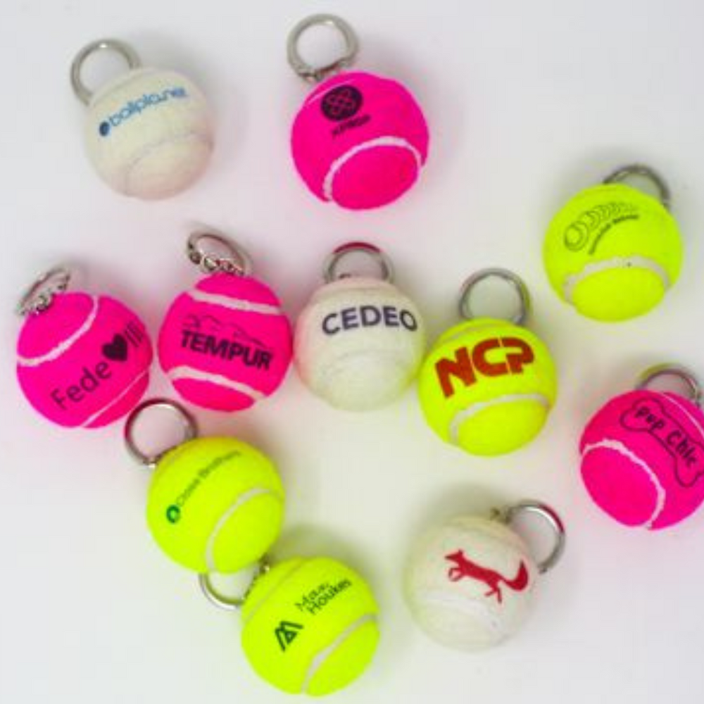 Branded Tennis Ball Keyring