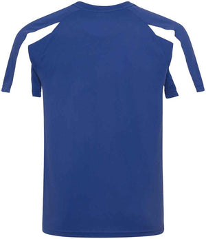 AWDis Cool Contrast Wicking T-Shirt Royal Blue/Arctic White