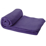 Branded Huggy fleece plaid blanket with carry pouch