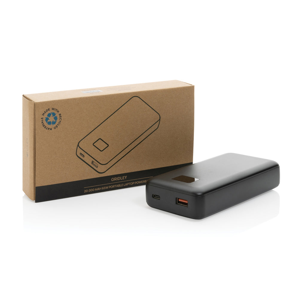 Branded Gridley RCS rplastic 20000 65W laptop powerbank