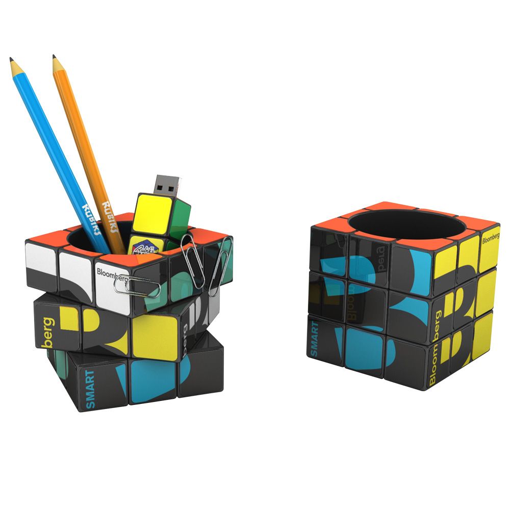 Branded Promotional Rubik's Pen Pot