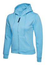 Branded Ladies Classic Full Zip Hooded Sweatshirt