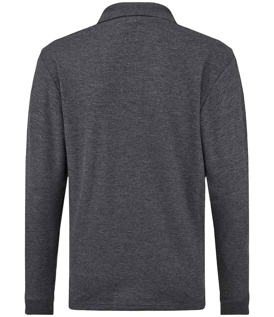 Fruit of the Loom Kids Long Sleeve Poly/Cotton Piqué Polo Shirt Dark Heather