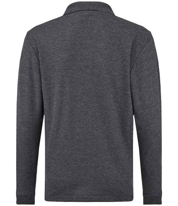Fruit of the Loom Kids Long Sleeve Poly/Cotton Piqué Polo Shirt Dark Heather