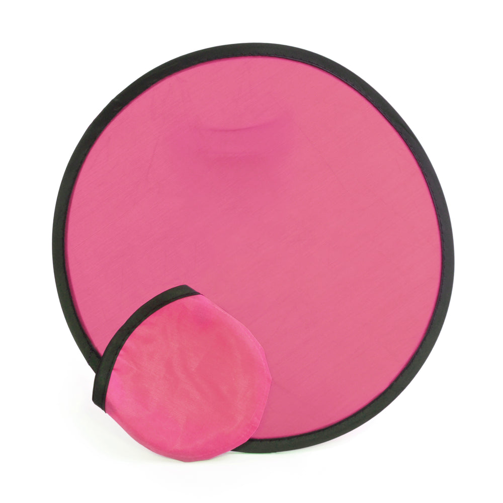 Branded Foldable Foldaway Frisbee with Pouch and Black trim