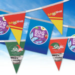 10M Lengths of Bunting for Outdoor Use. A4 and A5 Sizes Available