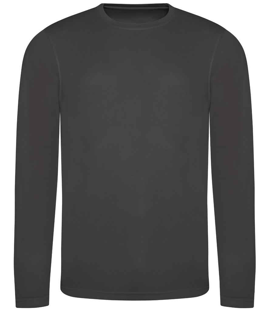 AWDis Cool Long Sleeve Wicking T-Shirt Charcoal