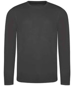 AWDis Cool Long Sleeve Wicking T-Shirt Charcoal