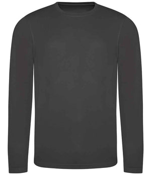 AWDis Cool Long Sleeve Wicking T-Shirt Charcoal