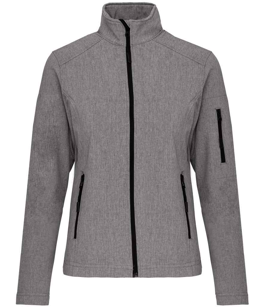 Kariban Ladies Soft Shell Jacket Marl Grey