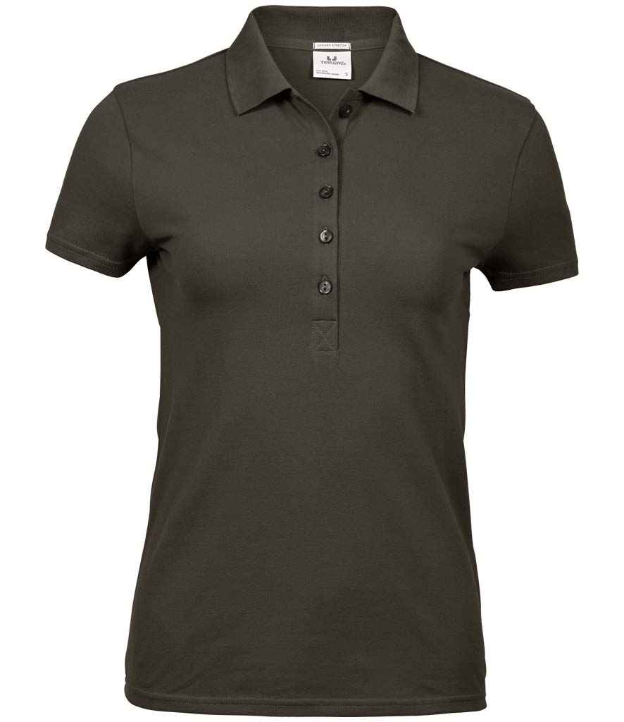 Tee Jays Ladies Luxury Stretch Polo Shirt Dark Olive