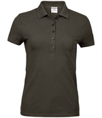 Tee Jays Ladies Luxury Stretch Polo Shirt Dark Olive