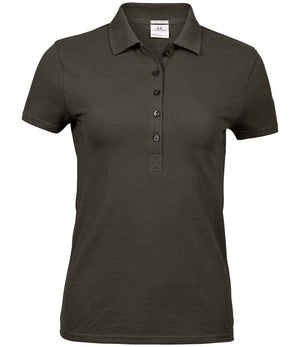 Tee Jays Ladies Luxury Stretch Polo Shirt Dark Olive