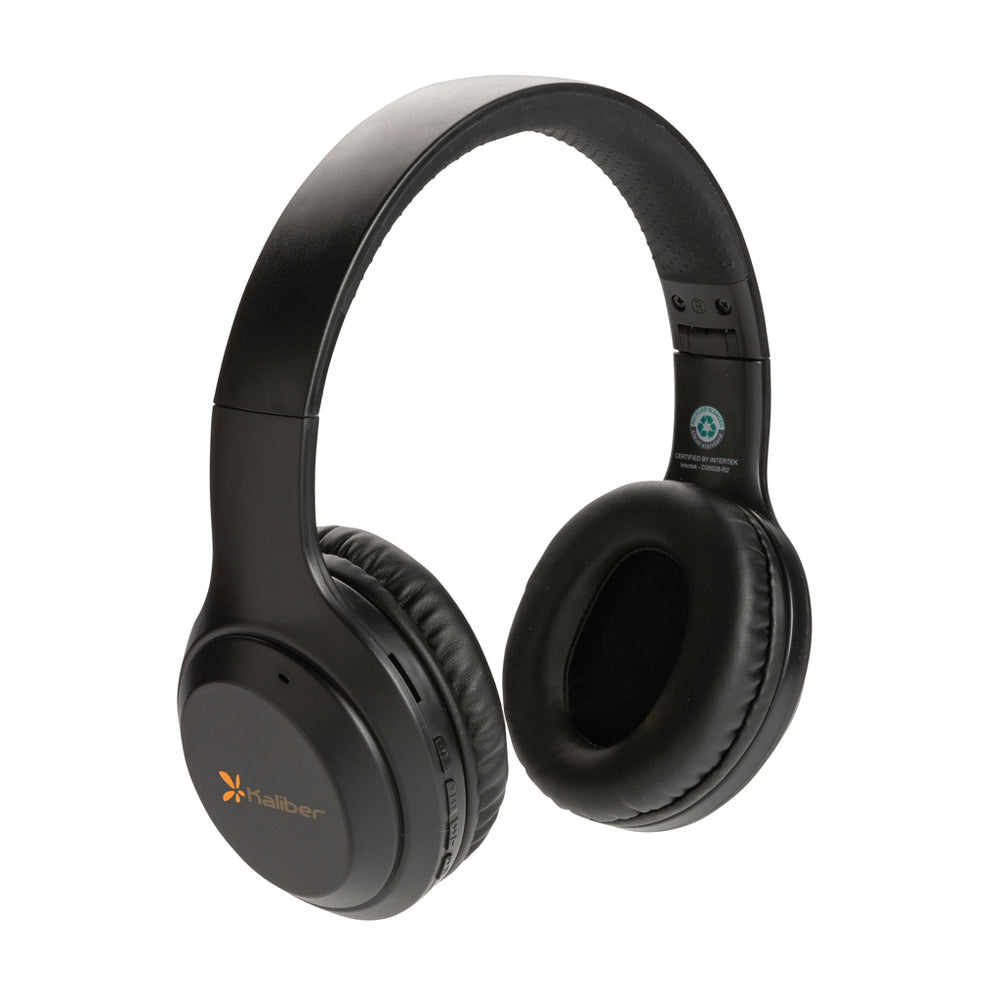 Branded RCS standard recycled plastic headphone