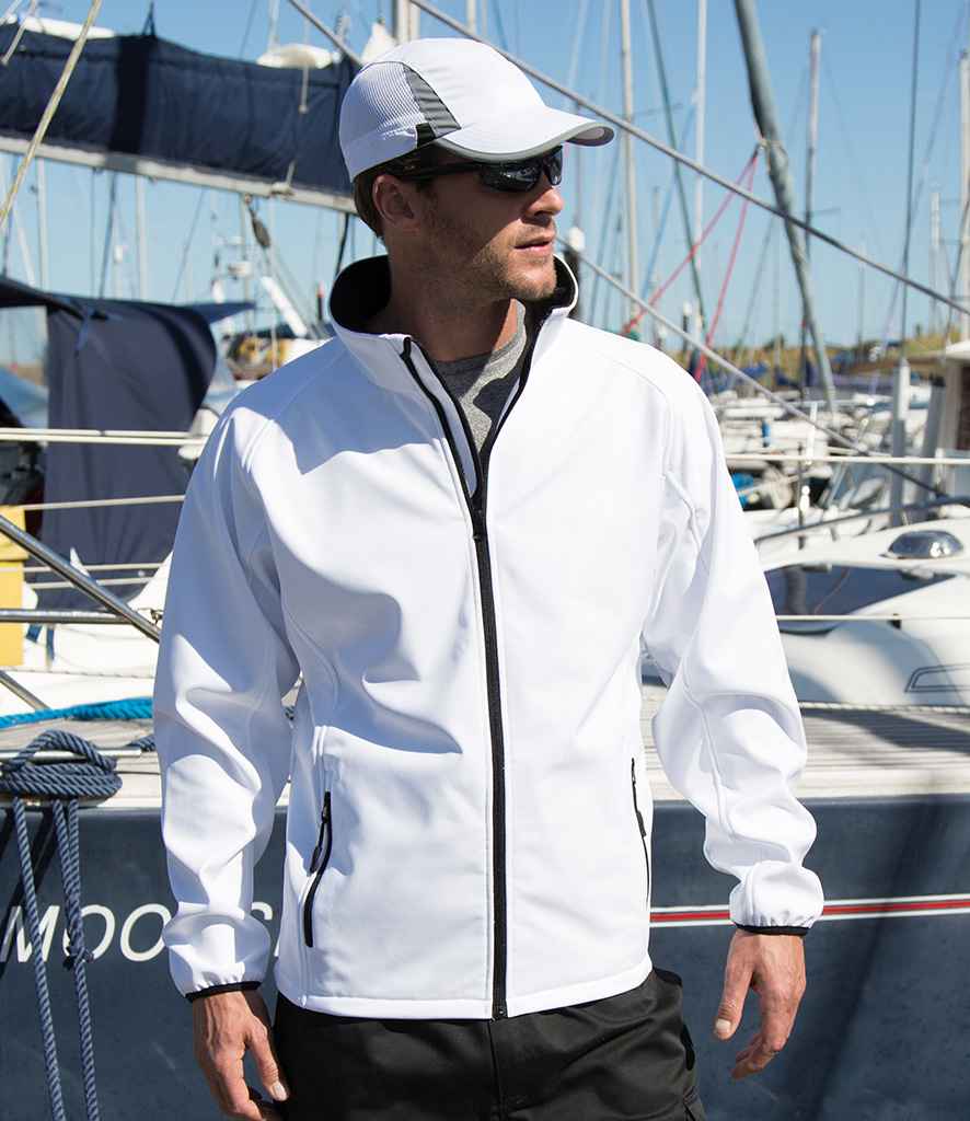 Result Core Printable Soft Shell Jacket White/Black