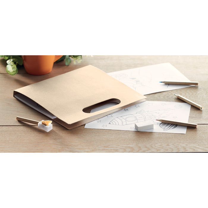 Branded Colouring set with 6 pencils
