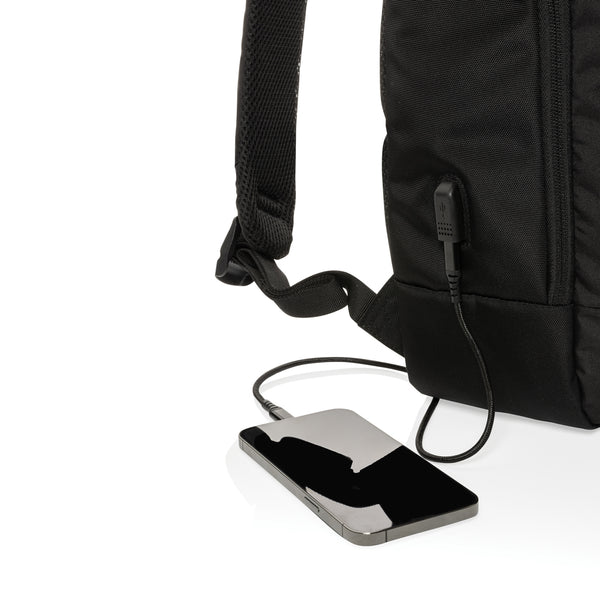 Branded Swiss Peak AWARE™ modern 15.6" laptop backpack