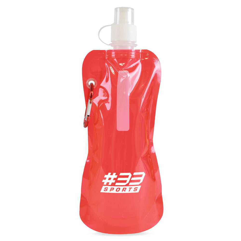 Express Quill Foldable Sports Bottle with Carabiner Clip - 400ml