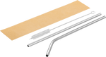 Reusable Metal Straws Set in Paper Sleeve