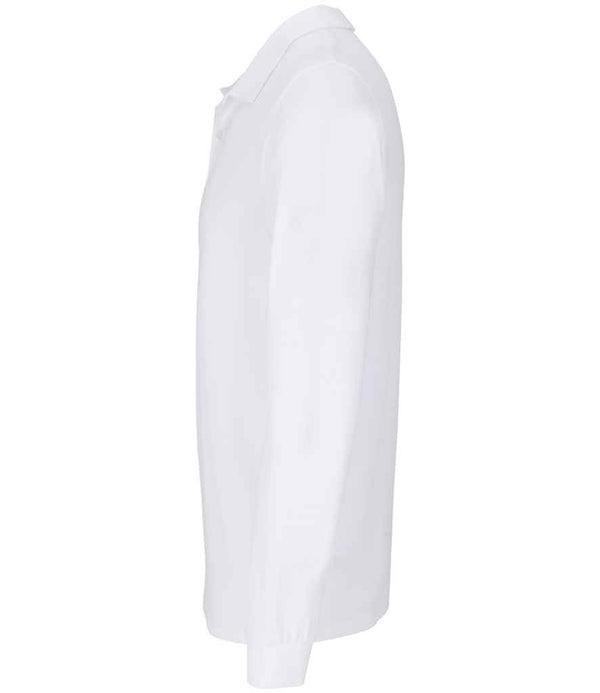SOL'S Unisex Planet Long Sleeve Piqué Polo Shirt White