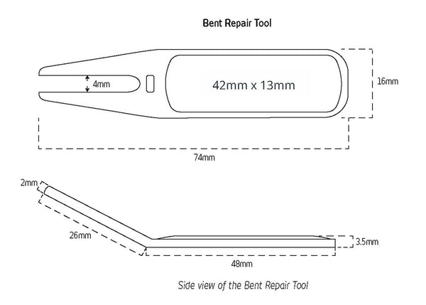 Bent Golf Divot Repair Tool