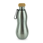 Branded Arden 690ml Metal bottle with cork lid & silicon carry strap