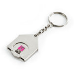 Branded House Shape Trolley Coin Keyring