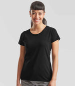 Fruit of the Loom Lady Fit Original T-Shirt Black
