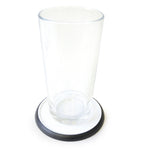 Disk Coaster Round White plastic coaster with trim