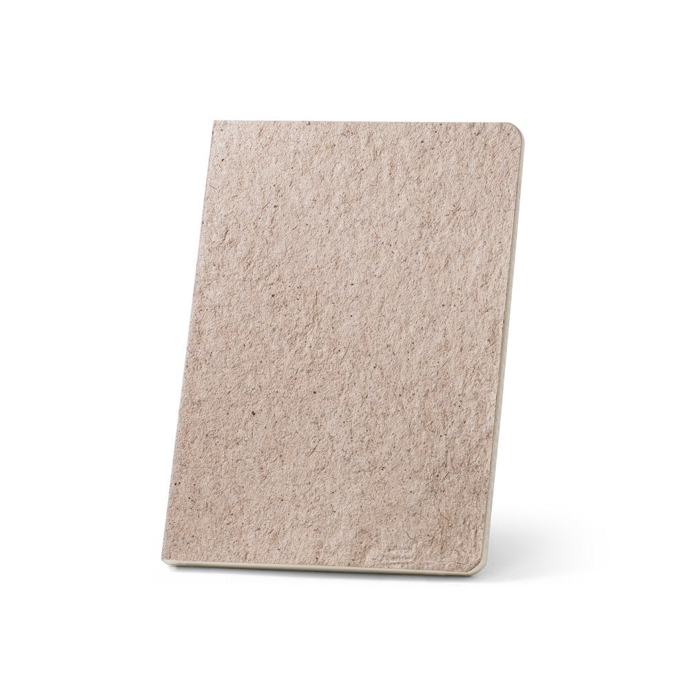 TEAPAD SEMI-RIGID. A5 notebook with semi-rigid cover made from tea leafs waste (65%)
