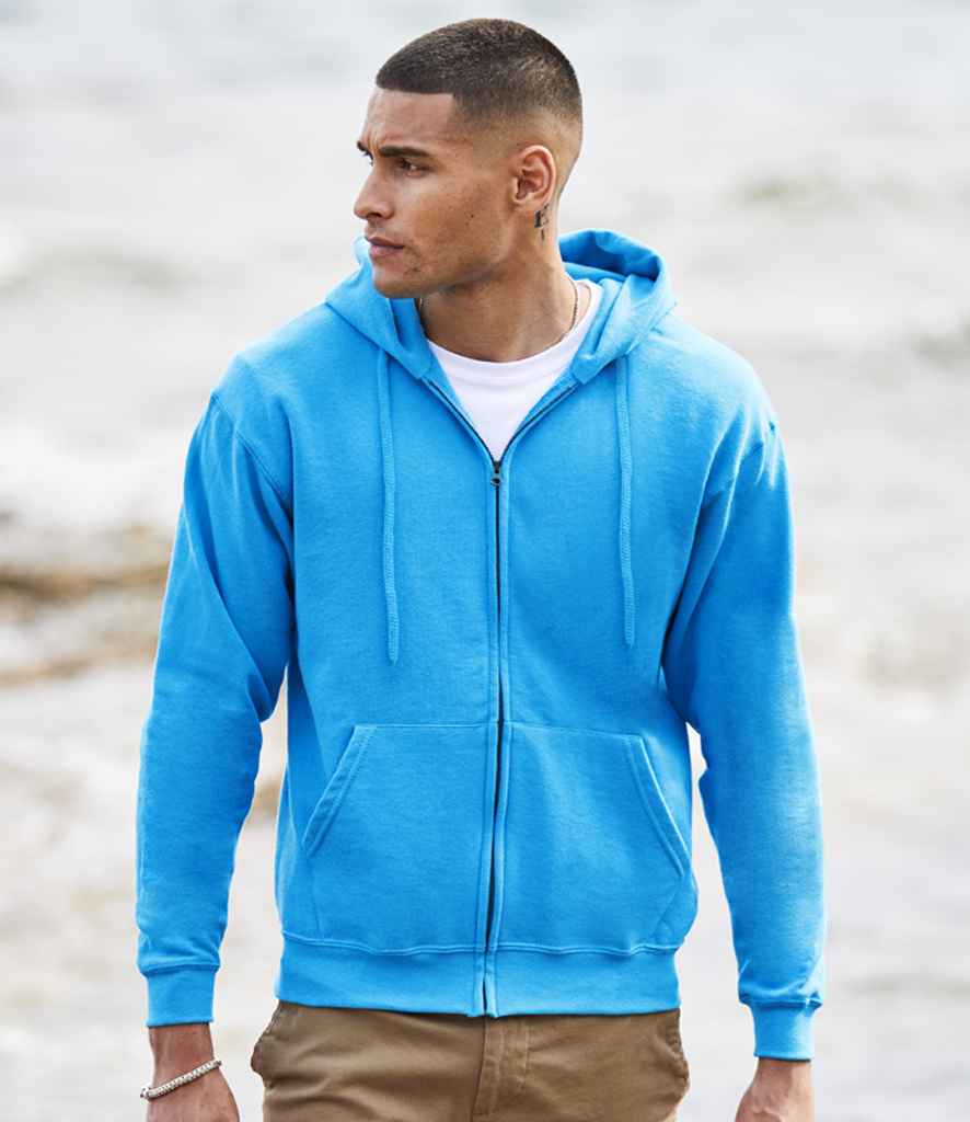 Fruit of the Loom Classic Zip Hooded Sweatshirt Azure