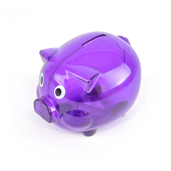 Branded Translucent Plastic Pig Shaped Piggy Bank