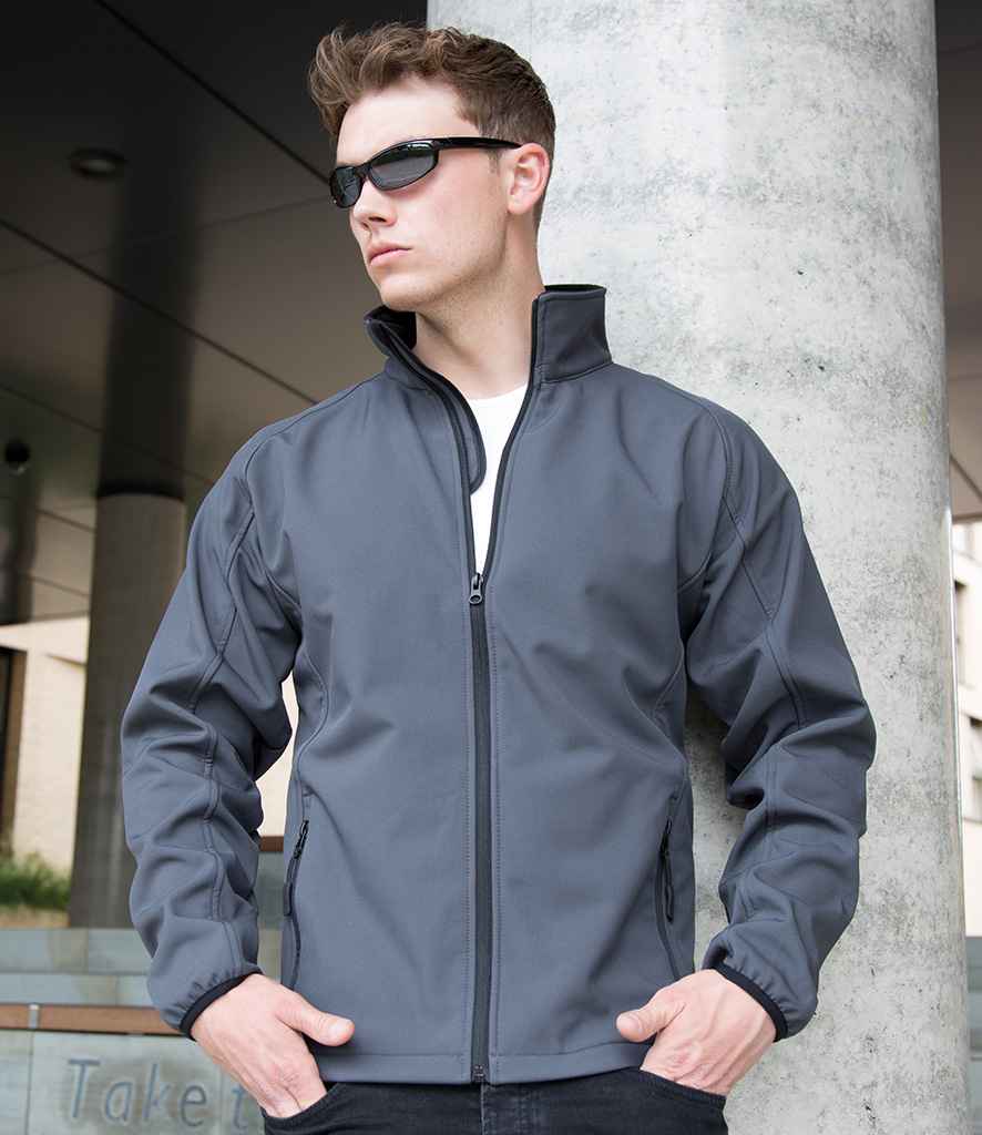 Result Core Printable Soft Shell Jacket Charcoal/Black