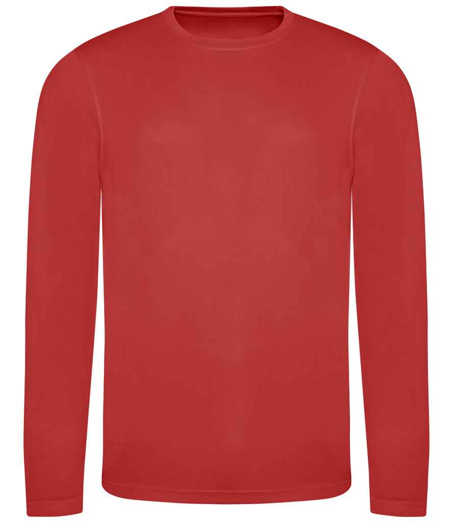 AWDis Cool Long Sleeve Wicking T-Shirt Fire Red