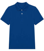 Native Spirit Kids Piqué Polo Shirt Sea Blue