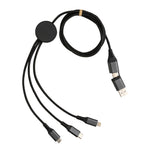 Branded Terra RCS recycled aluminium 120cm 6-in-1 cable