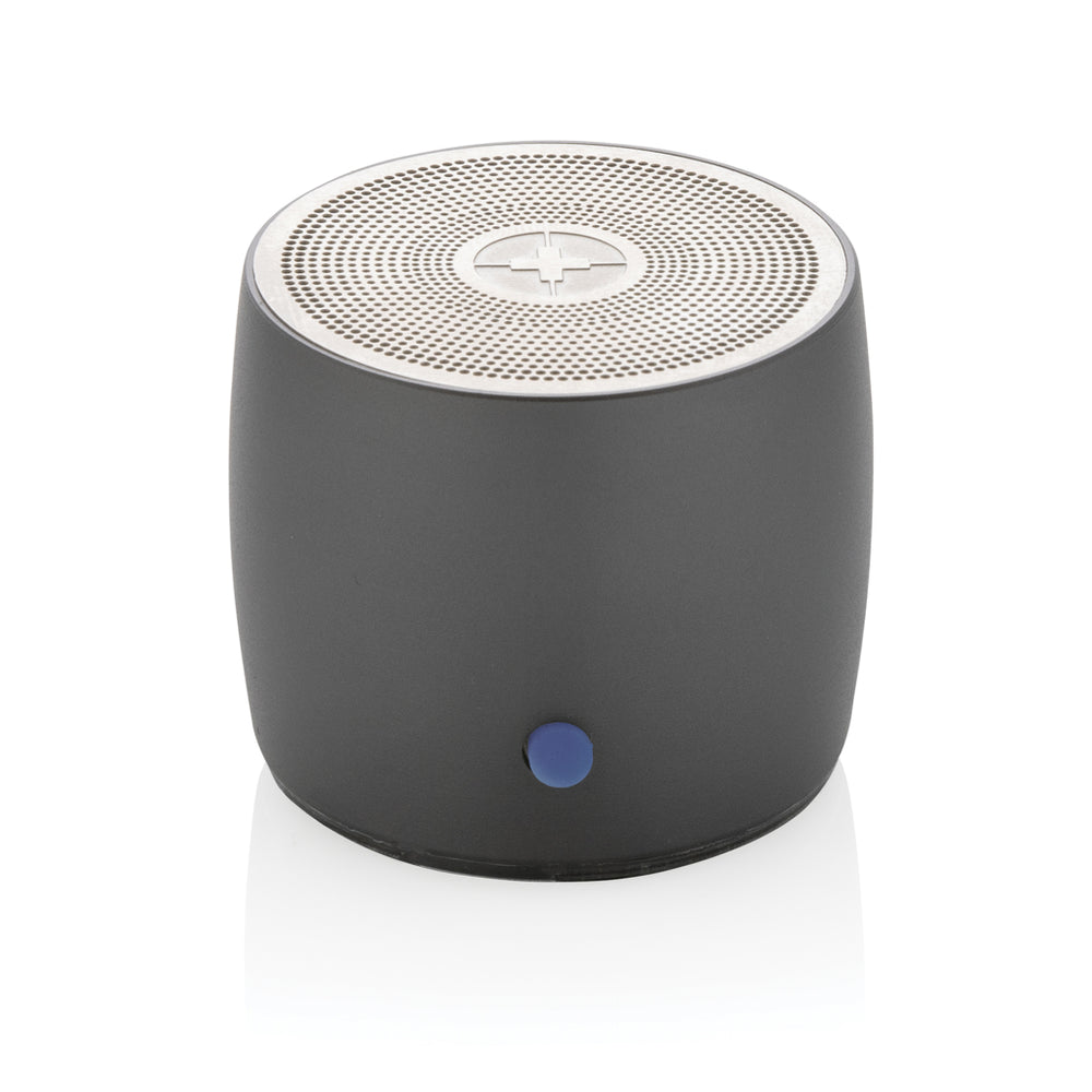 Branded Swiss Peak RCS recycled aluminum 3W bass speaker