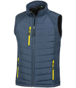Result Genuine Recycled Compass Padded Gilet Navy/Yellow