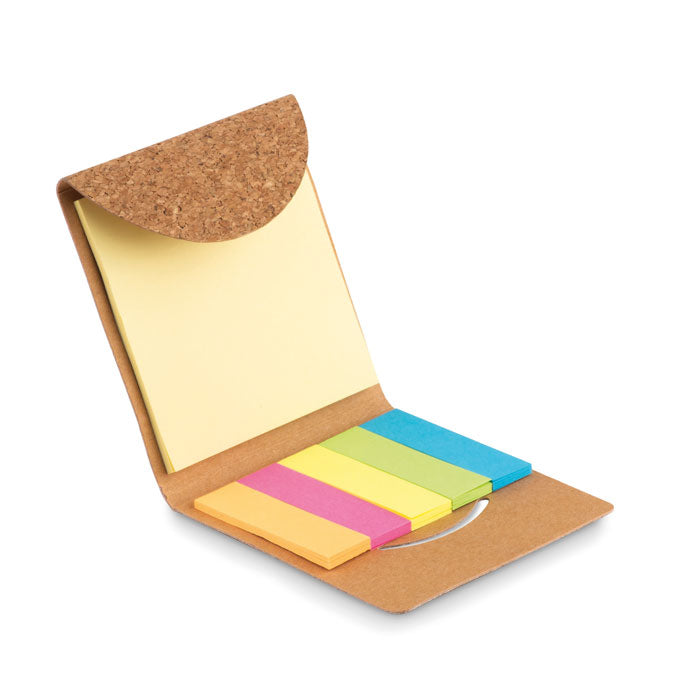 Branded Cork sticky note memo pad Envelope