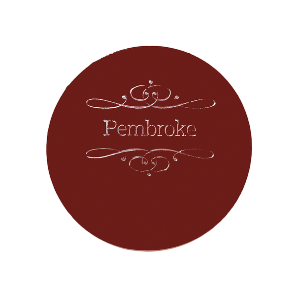 Branded Recycled Large Leather Round Coaster