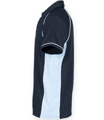 Finden + Hales Kids Performance Piped Polo Shirt Navy/Sky Blue/White