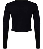 Bella Micro Rib Long Sleeve Baby T-Shirt Solid Black Blend