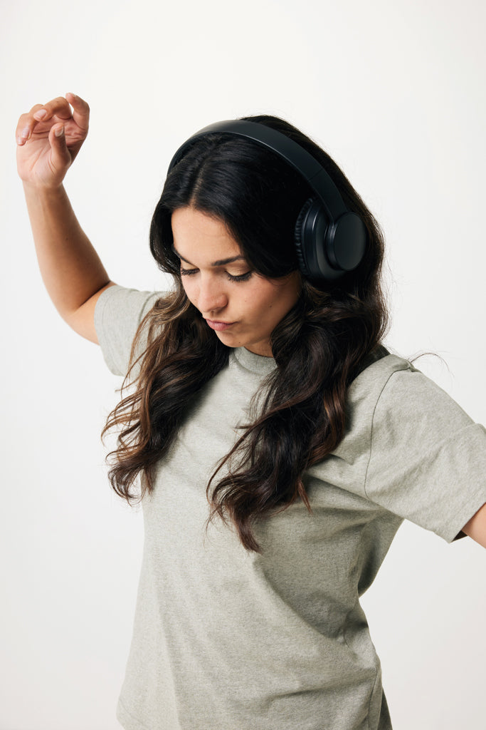 Branded Terra RCS recycled aluminium wireless headphone