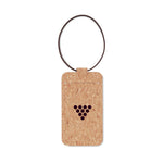 Cork luggage tag with cover