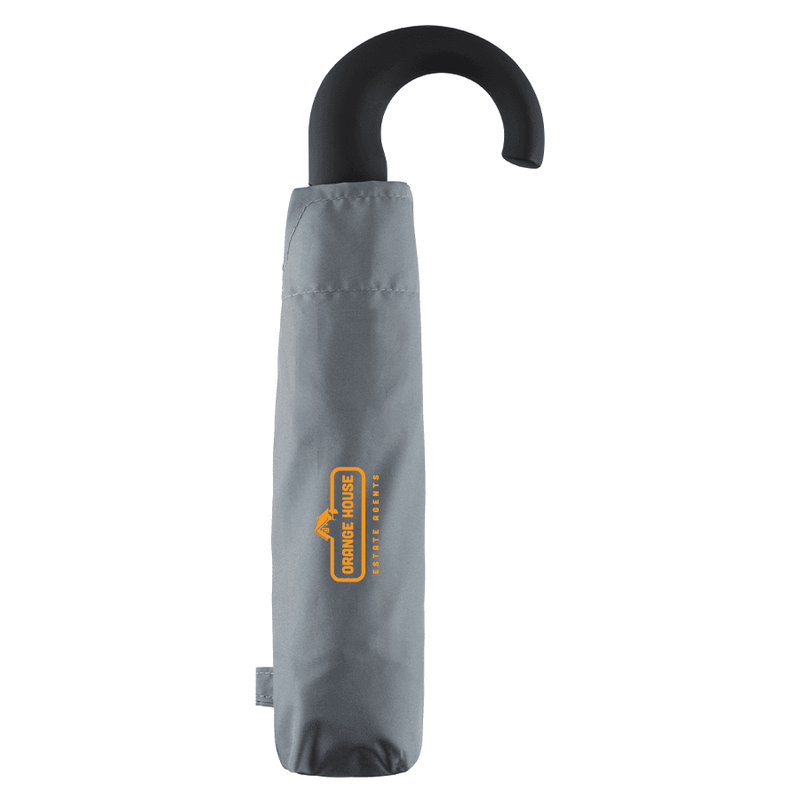 Urban Curve Automatic Mini Umbrella with Rubber Coated Crook Handle - 980mm