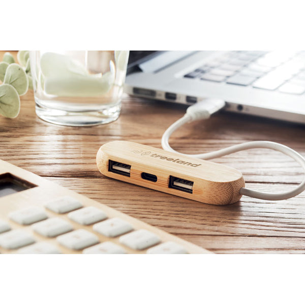 Branded 3 port USB hub with dual input